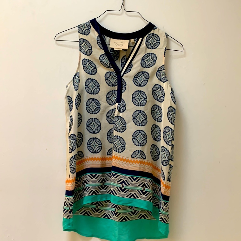 Multi-colored silk blouse